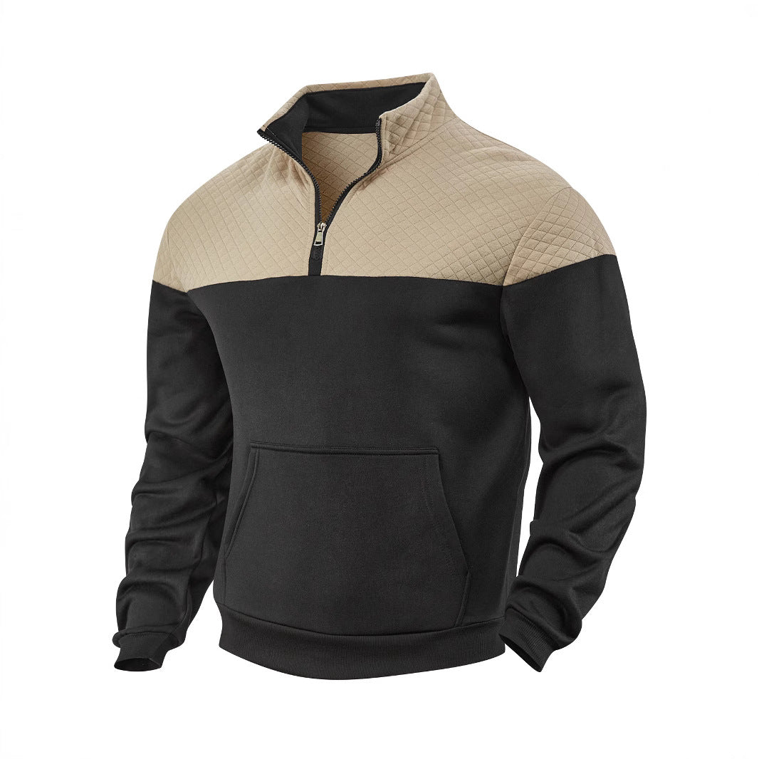 Herren trendiger Stehkragen-Fleece-Pullover Aliams