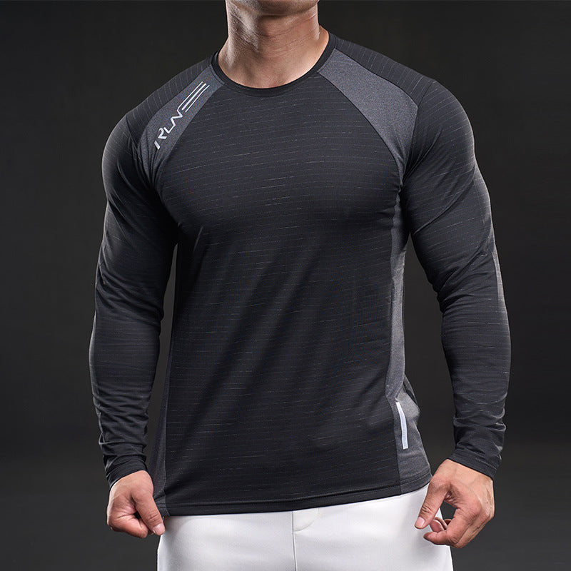 Herren Sportliches Langarmshirt mit atmungsaktivem Mesh-Einsatz Aliams