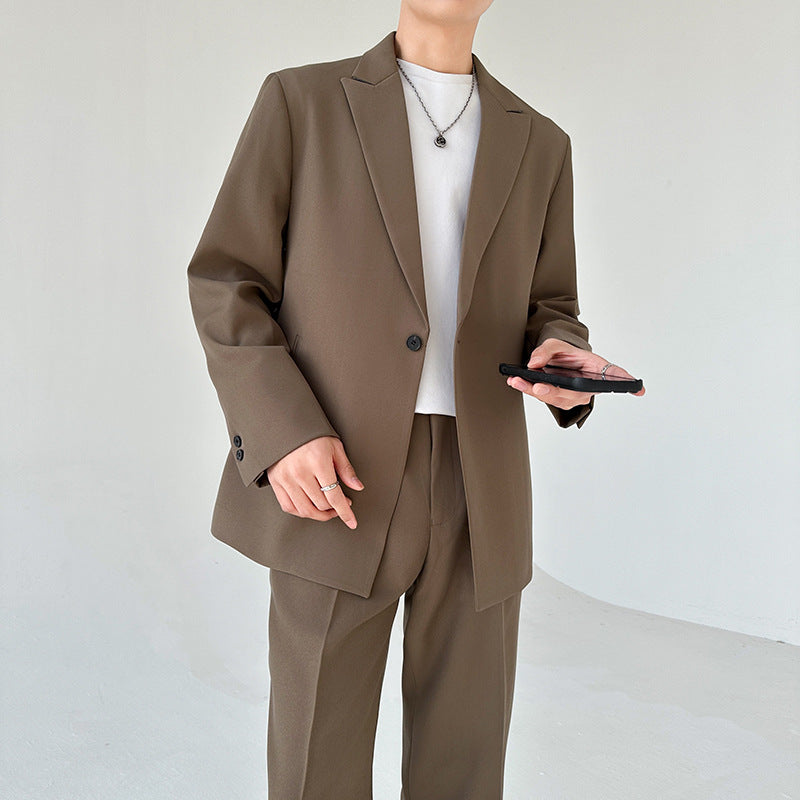 Herren eleganter Anzugblazer mit modernem Schnitt und feinem Innenfutter Aliams