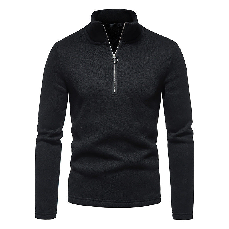 Herren Pullover mit Stehkragen und Reißverschluss Aliams