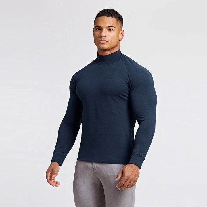 Herren Hochwertiges Funktionsshirt mit Stehkragen und modischer Passform Aliams