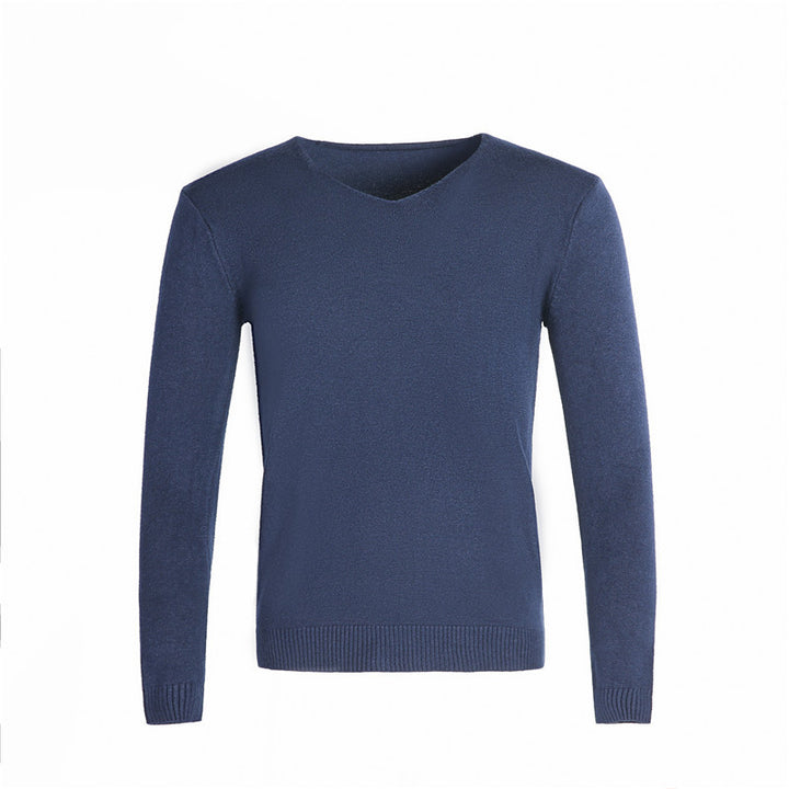 Herren klassischer V-Ausschnitt Pullover Aliams