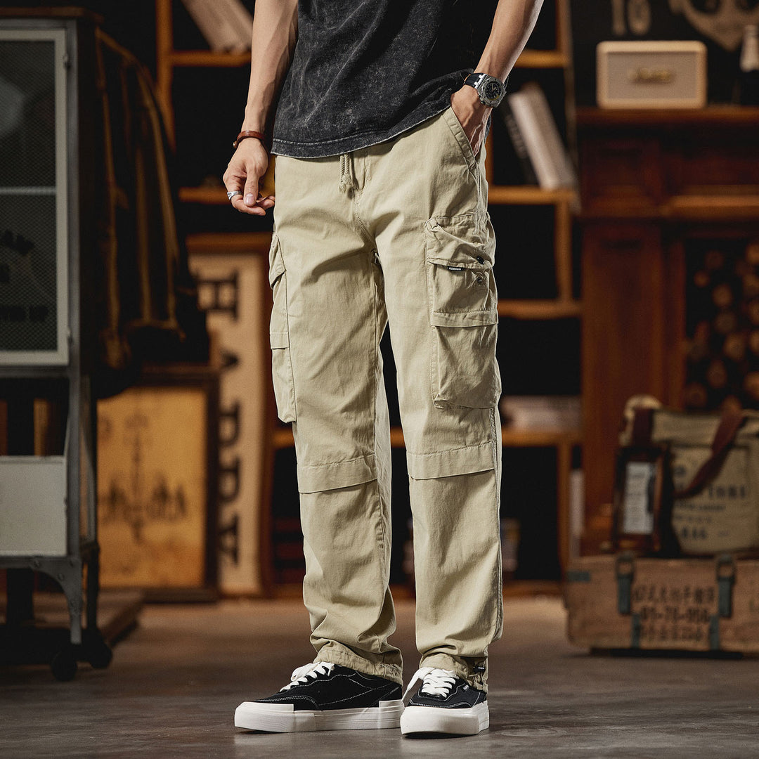 Herren Cargo-Hose mit zahlreichen Funktionstaschen und elastischem Bund Aliams