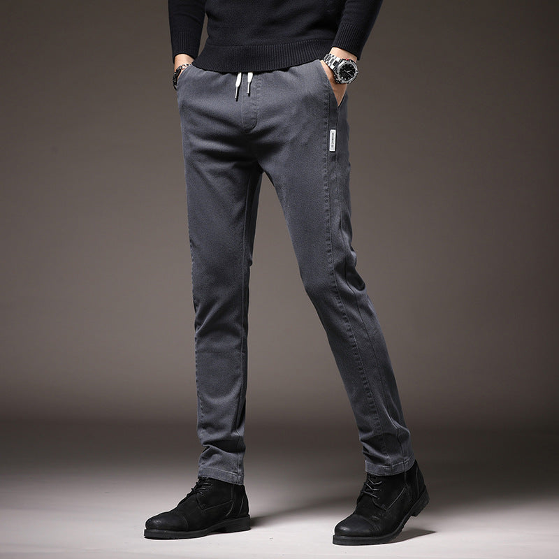 Herren bequeme Chino-Hosen mit elastischem Bund Aliams