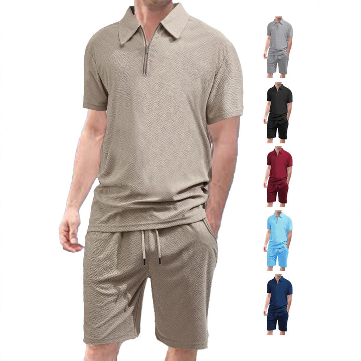 Herren Sportliches Kurzarm-Set mit hochwertiger Struktur Aliams