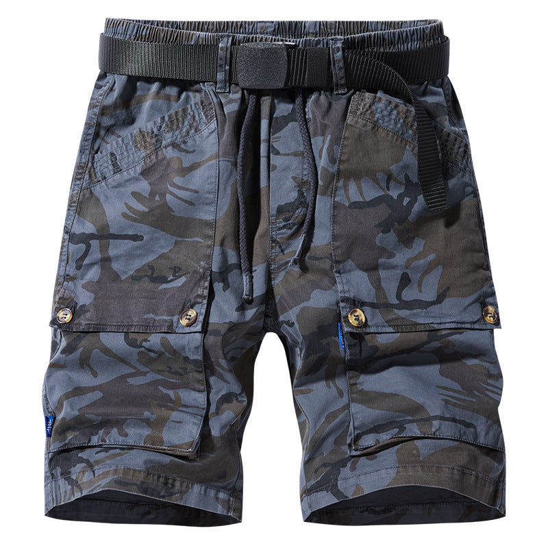 Herren Cargoshorts mit elastischem Bund und zahlreichen Taschen Aliams