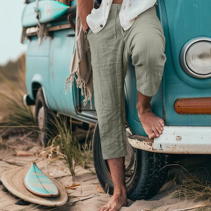 Herren Chino-Hosen mit lässigem Schnitt und elastischem Bund Aliams