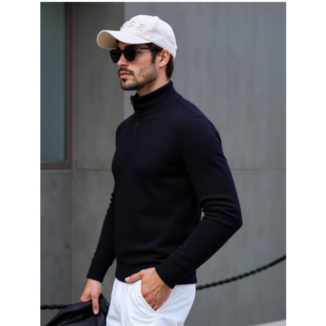 Herren Rollkragenpullover mit modernem Strukturdesign Aliams