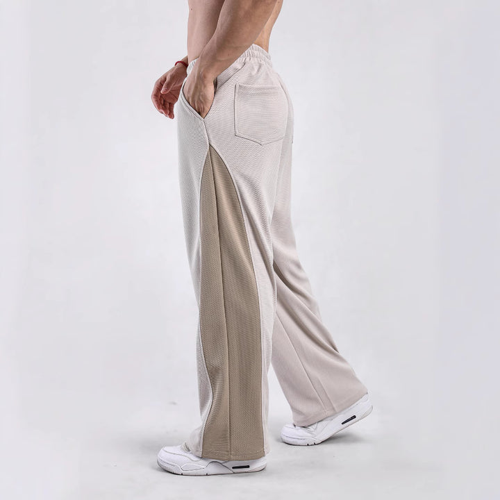 Herren Sportliche Freizeithose mit seitlichen Belüftungsöffnungen und elastischem Bund Aliams