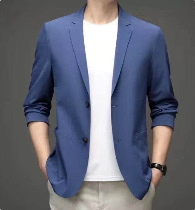 Herren sportliche Blazerjacke mit lässigem Schnitt und praktischen Taschen Aliams