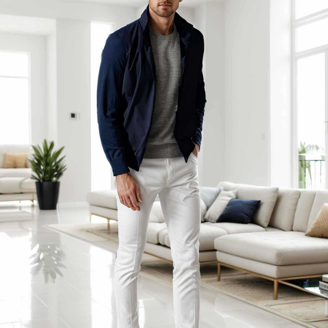 Herren sportliche Übergangsjacke mit komfortablem Stehkragen Aliams