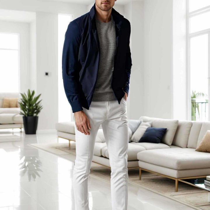 Herren sportliche Übergangsjacke mit komfortablem Stehkragen Aliams