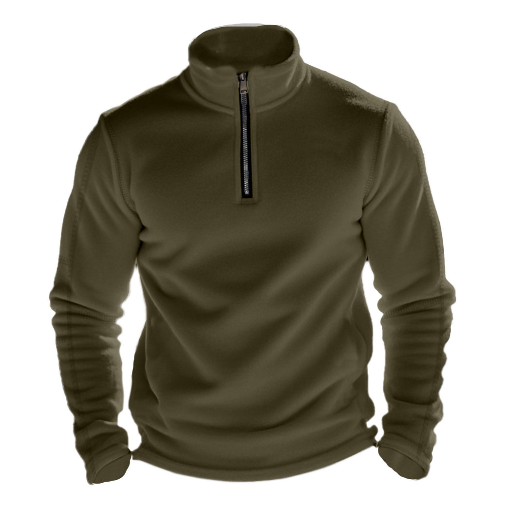 Herren funktioneller Fleece-Pullover mit halbem Reißverschluss Aliams