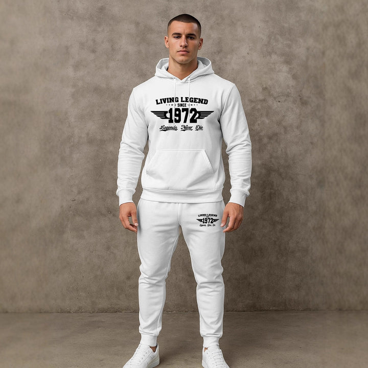 Herren Hoodie und Jogginghose Set mit modernem Druck Aliams