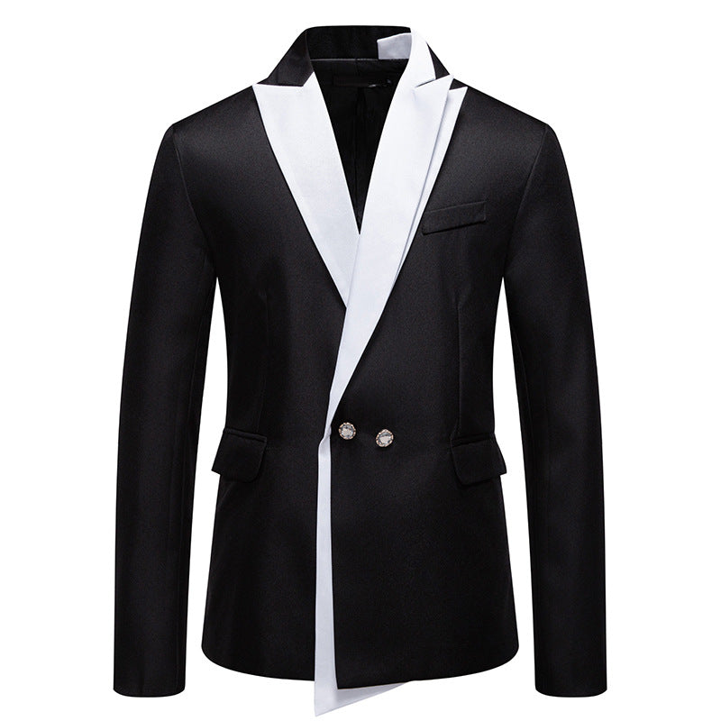 Herren Eleganter Smoking-Blazer mit kontrastreichem Revers Aliams