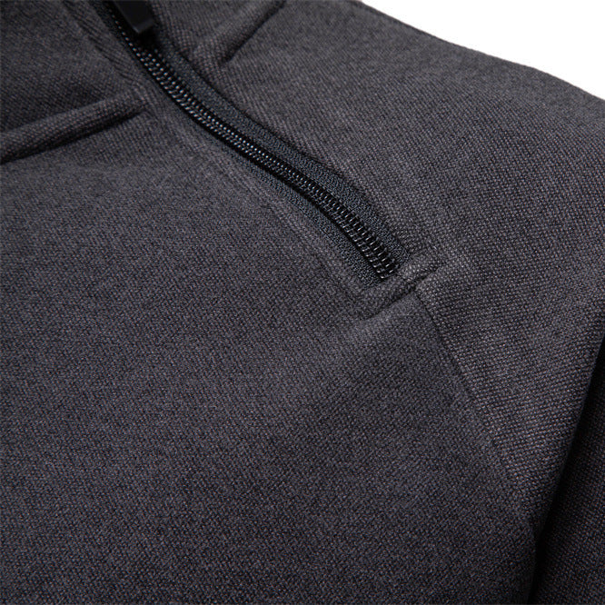 Herren Pullover mit hohem Kragen und praktischem Reißverschluss Aliams