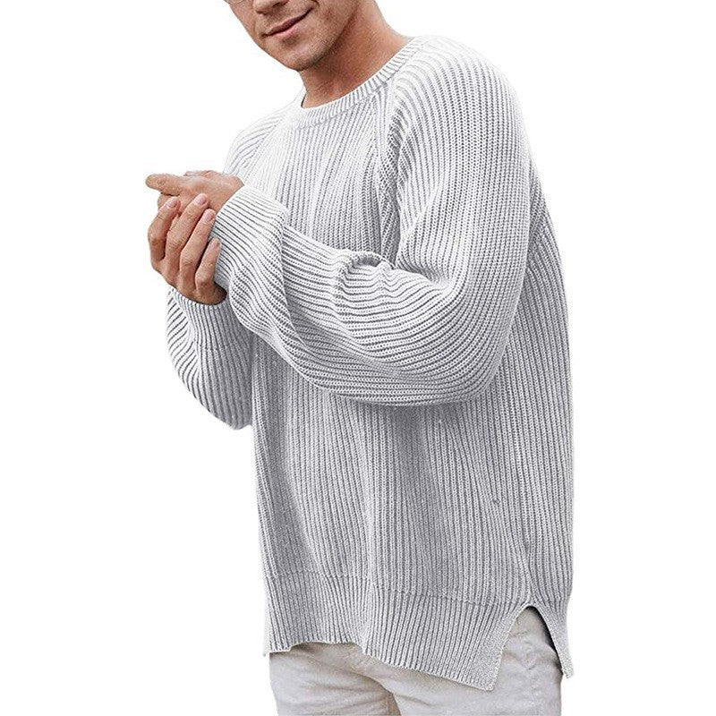 Herren eleganter Strickpullover mit strukturiertem Design und modernem Schnitt Aliams