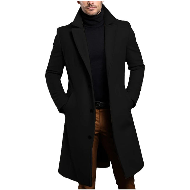 Herren eleganter lang geschnittener Mantel Aliams