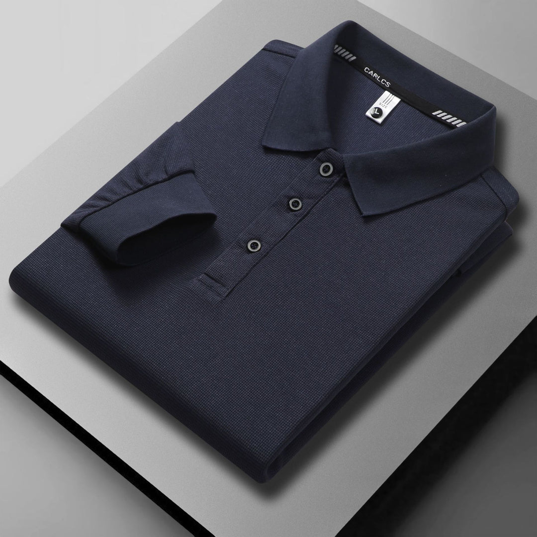 Herren atmungsaktives Piqué Poloshirt mit eleganter Knopfleiste Aliams