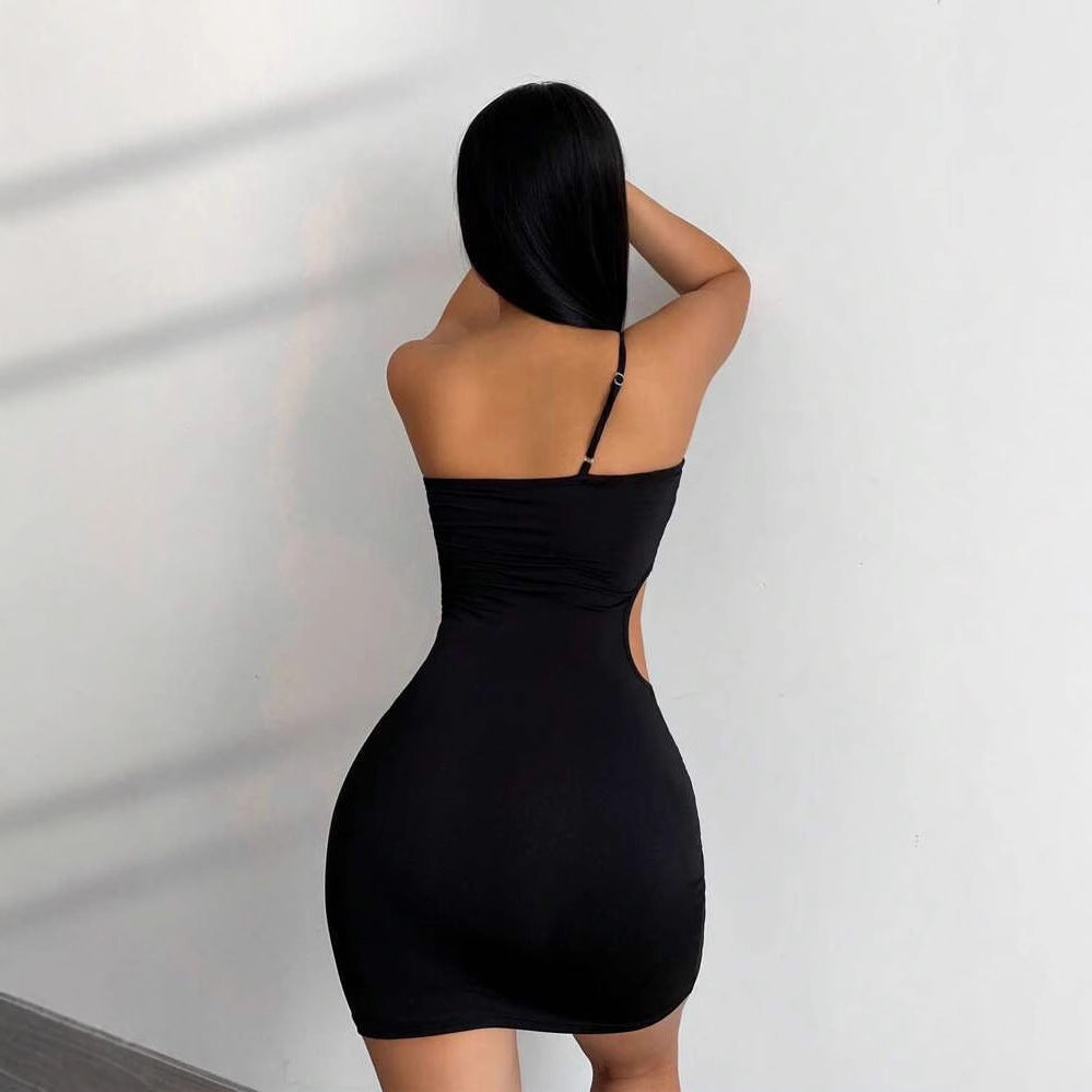 Damen Cut-Out Minikleid mit asymmetrischem Design Aliams