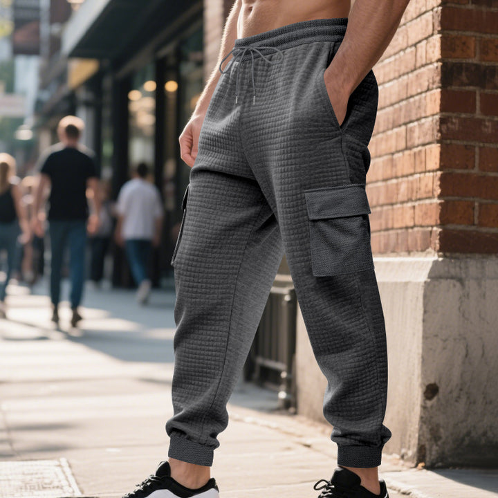 Herren Cargo-Jogginghose mit elastischem Bund und zahlreichen Taschen Aliams