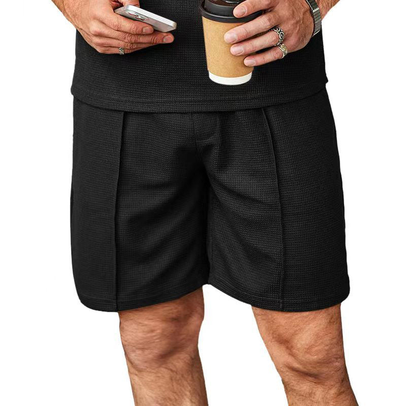 Herren Freizeitshorts mit strukturiertem Gewebe und elastischem Bund Aliams