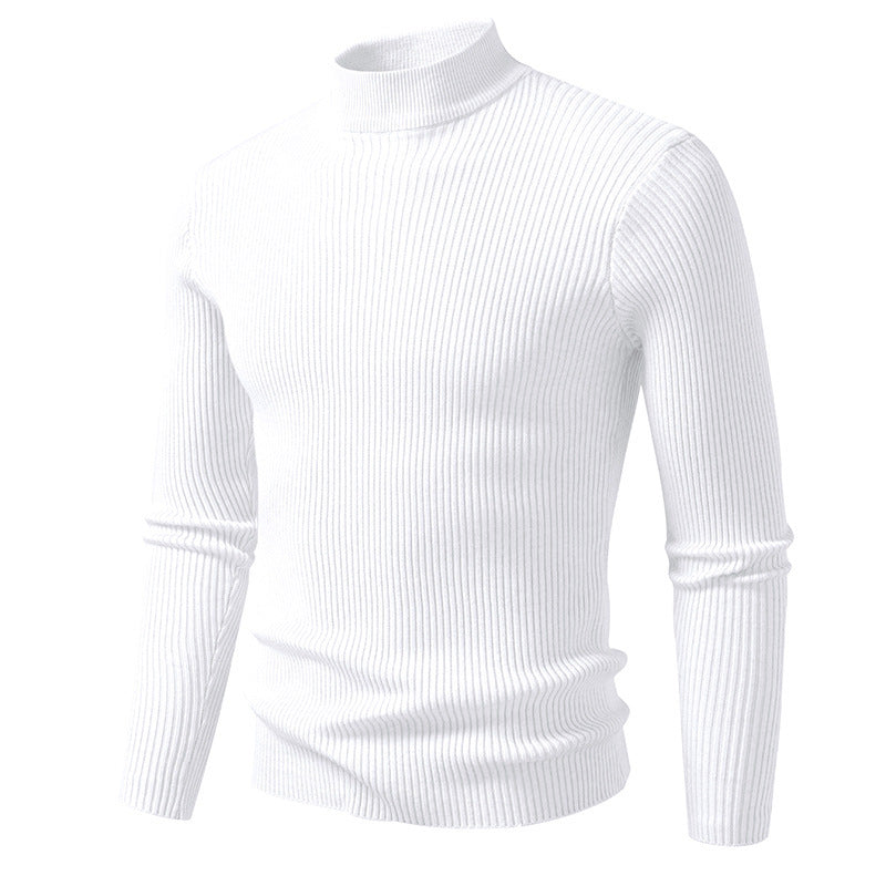Herren eleganter Rollkragenpullover aus feinem Rippstrick Aliams