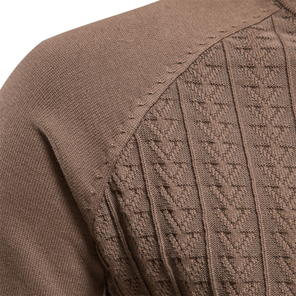 Herren Rollkragenpullover mit strukturiertem Muster Aliams