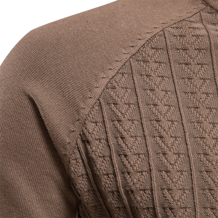 Herren Rollkragenpullover mit strukturiertem Muster Aliams