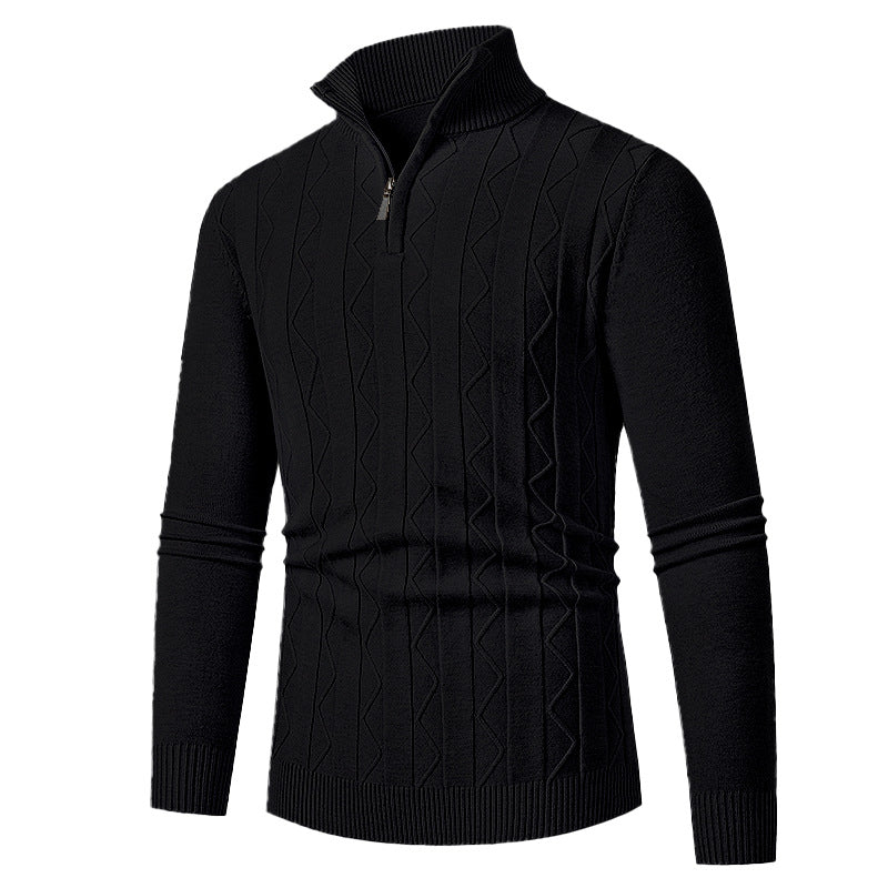 Herren eleganter Rollkragenpullover mit Strukturdesign Aliams