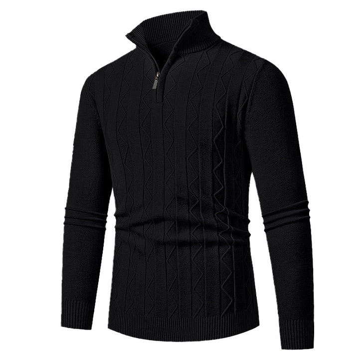 Herren eleganter Rollkragenpullover mit Strukturdesign Aliams