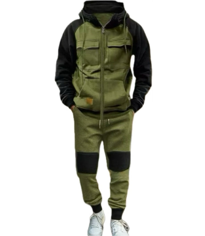 Herren funktionaler Freizeitanzug mit praktischen Taschen Aliams