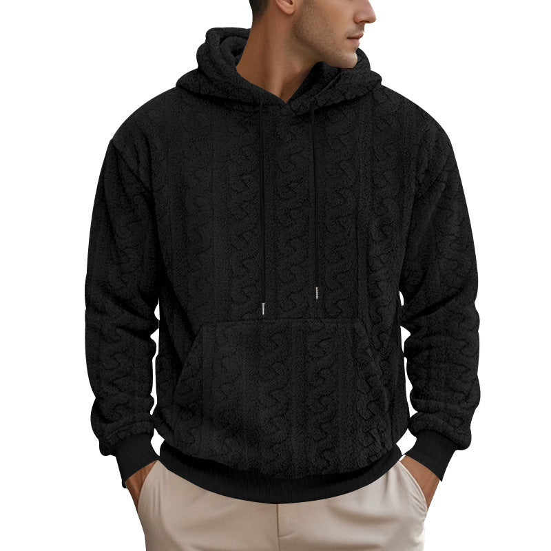 Herren Kapuzenpullover aus weichem Polarstoff mit praktischen Kängurutaschen Aliams