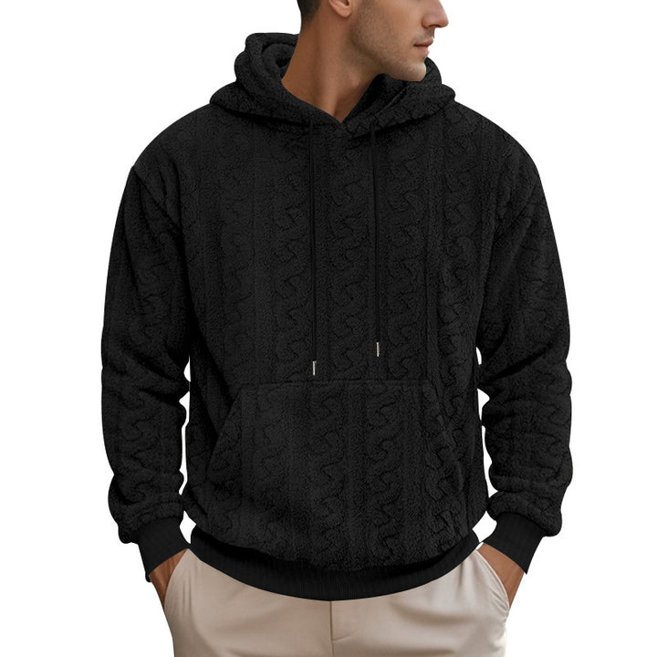 Herren Kapuzenpullover aus weichem Polarstoff mit praktischen Kängurutaschen Aliams