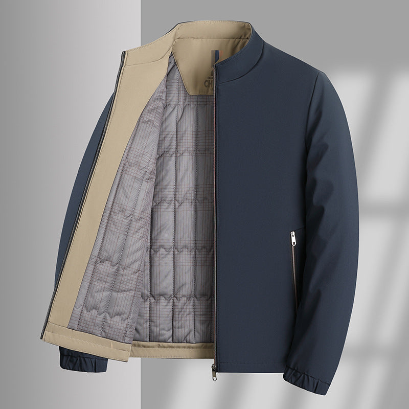 Herren isolierte Übergangsjacke mit praktischem Stehkragen Aliams