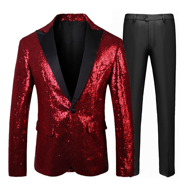 Herren Glitzerndes Smokingset mit elegantem Schnitt Aliams