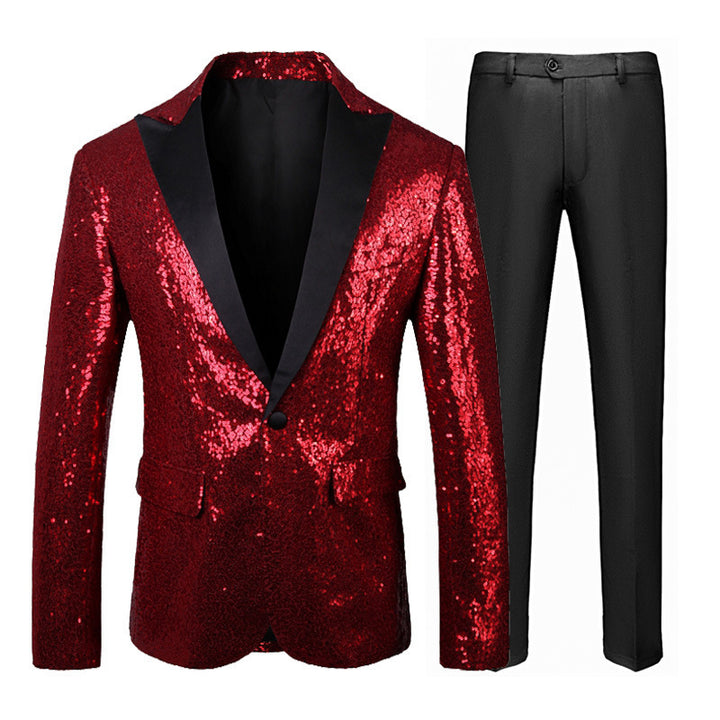 Herren Glitzerndes Smokingset mit elegantem Schnitt Aliams