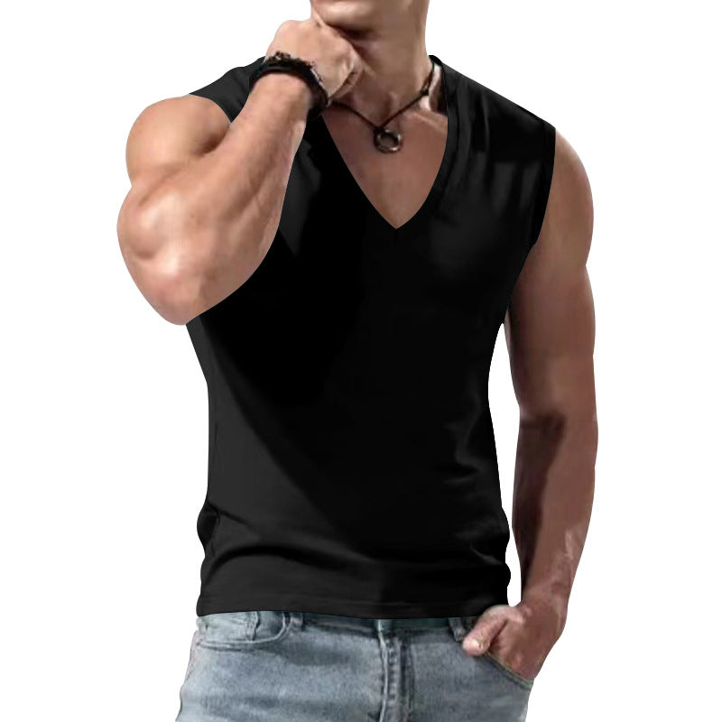 Herren ärmelloses V-Neck Oberteil Aliams