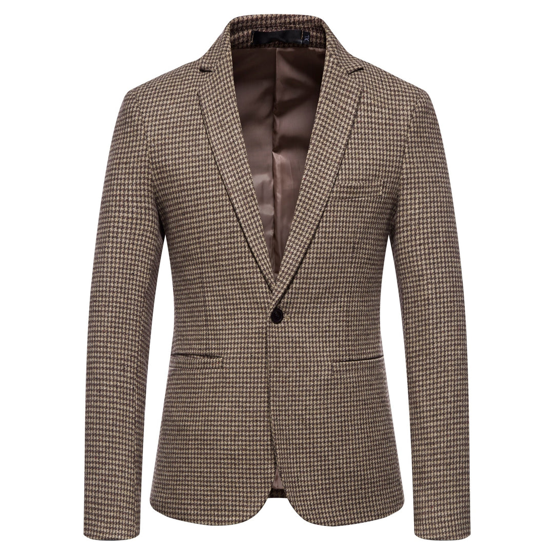 Herren eleganter Blazer mit modernem Schachbrettmuster Aliams