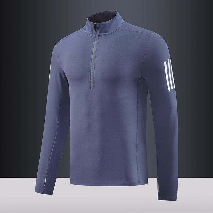 Herren Funktions-Thermo-Langarmshirt mit kurzem Reißverschluss Aliams