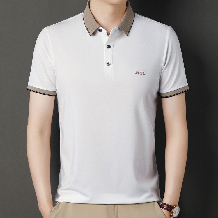 Herren sportliches Polo-Shirt mit modischem Kragen Aliams