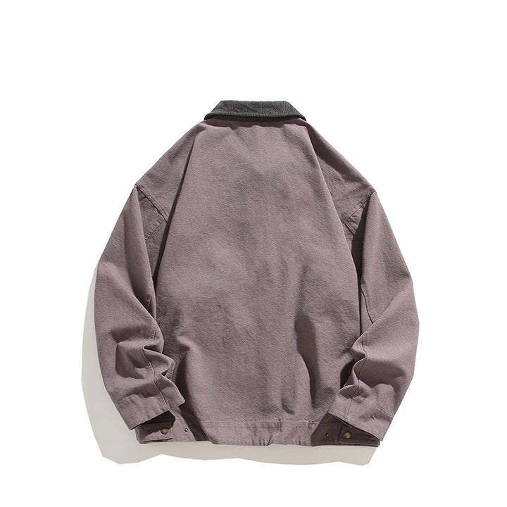 Herren robuste Freizeitjacke mit hohem Kragen und praktischen Taschen Aliams