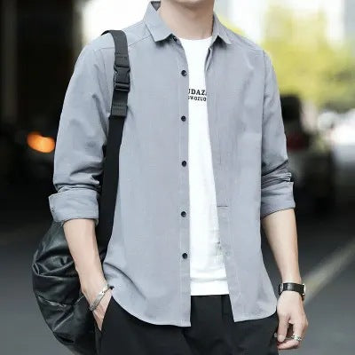 Herren klassische Langarmhemd Aliams