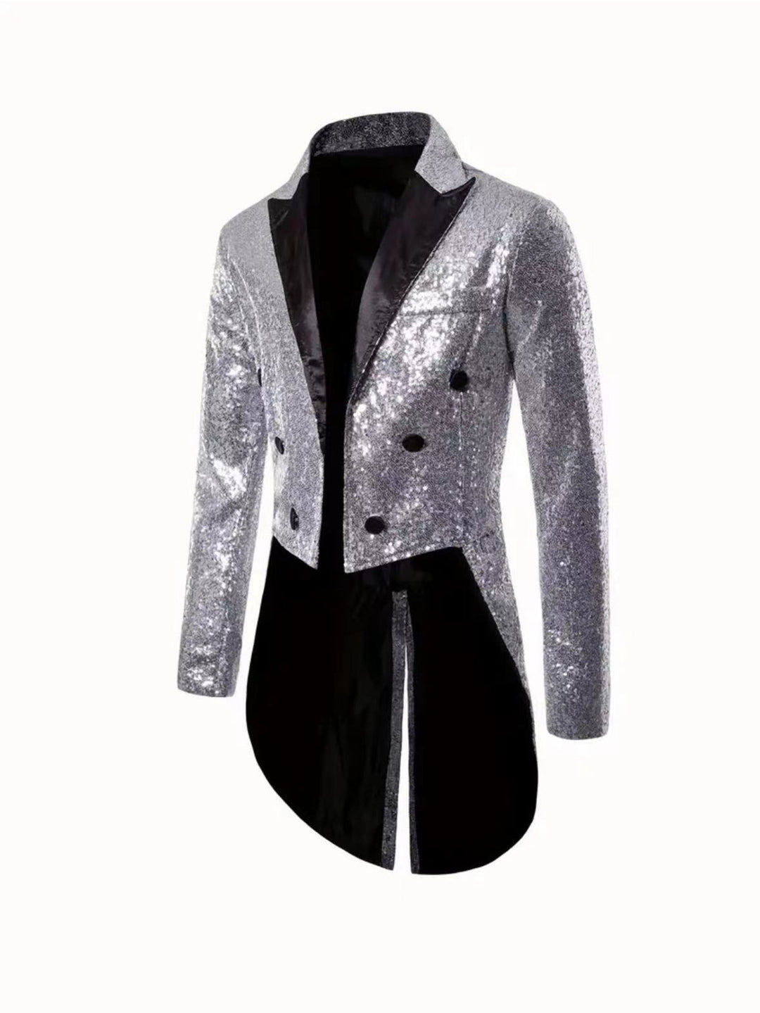 Herren festlicher Pailletten Blazer mit elegantem Revers Aliams