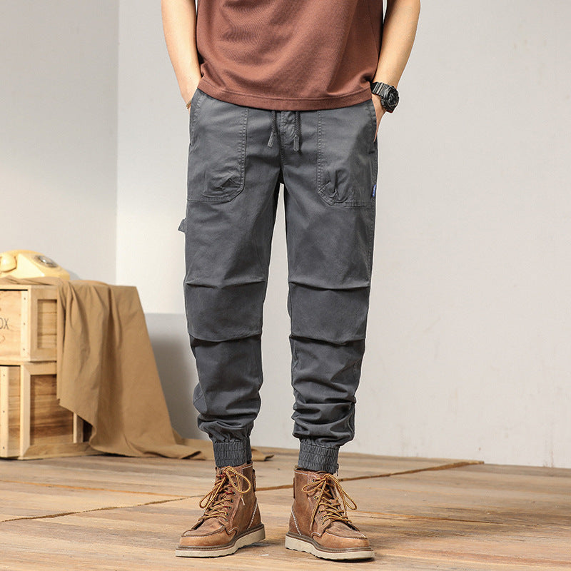 Herren Cargohose mit elastischem Bund und praktischen Mehrzwecktaschen Aliams