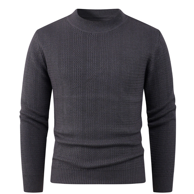 Herren Strukturpullover mit hochgeschlossenem Kragen und modischem Design Aliams