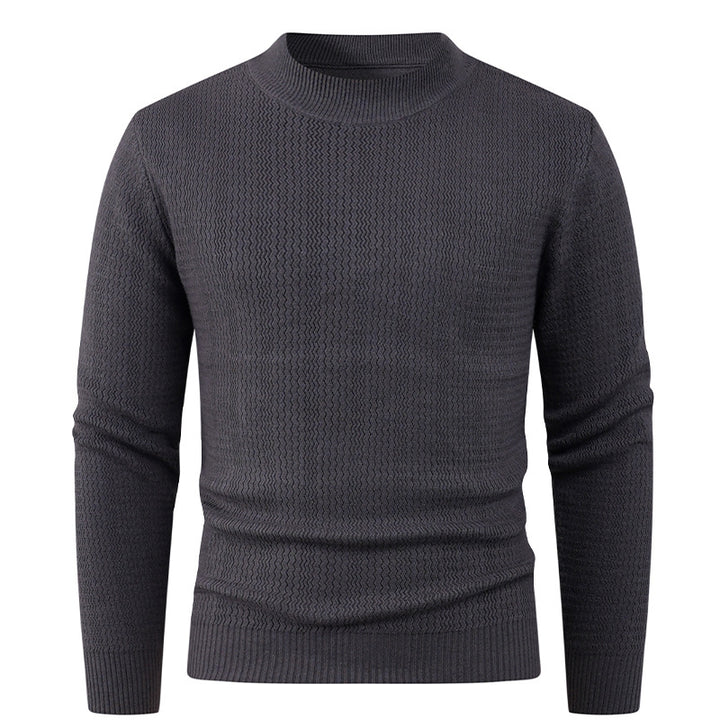 Herren Strukturpullover mit hochgeschlossenem Kragen und modischem Design Aliams