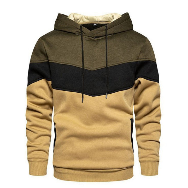 Herren Sport Hoodie mit geometrischem Farbdesign Aliams
