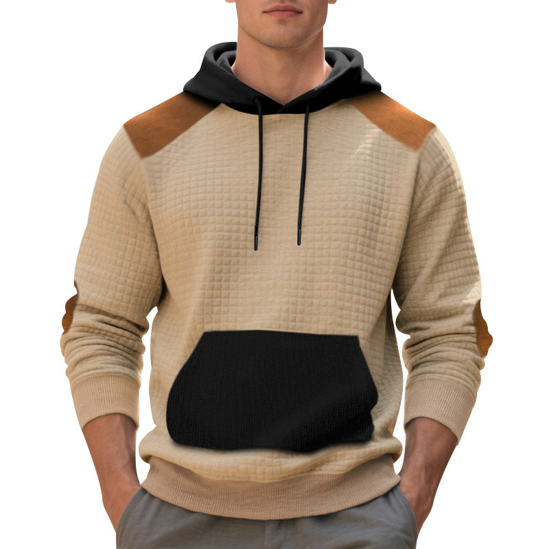 Herren Hoodie mit strukturiertem Stoff und kontrastierenden Details Aliams