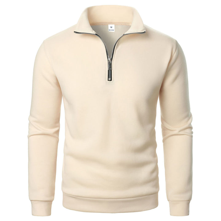 Herren warme Fleece Pullover mit halbem Reißverschluss Aliams